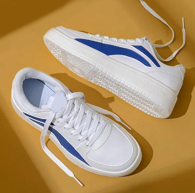 Men's Casual Sneakers | Lightweight Lace-Up Walking & Everyday Comfort Shoes | White & Blue